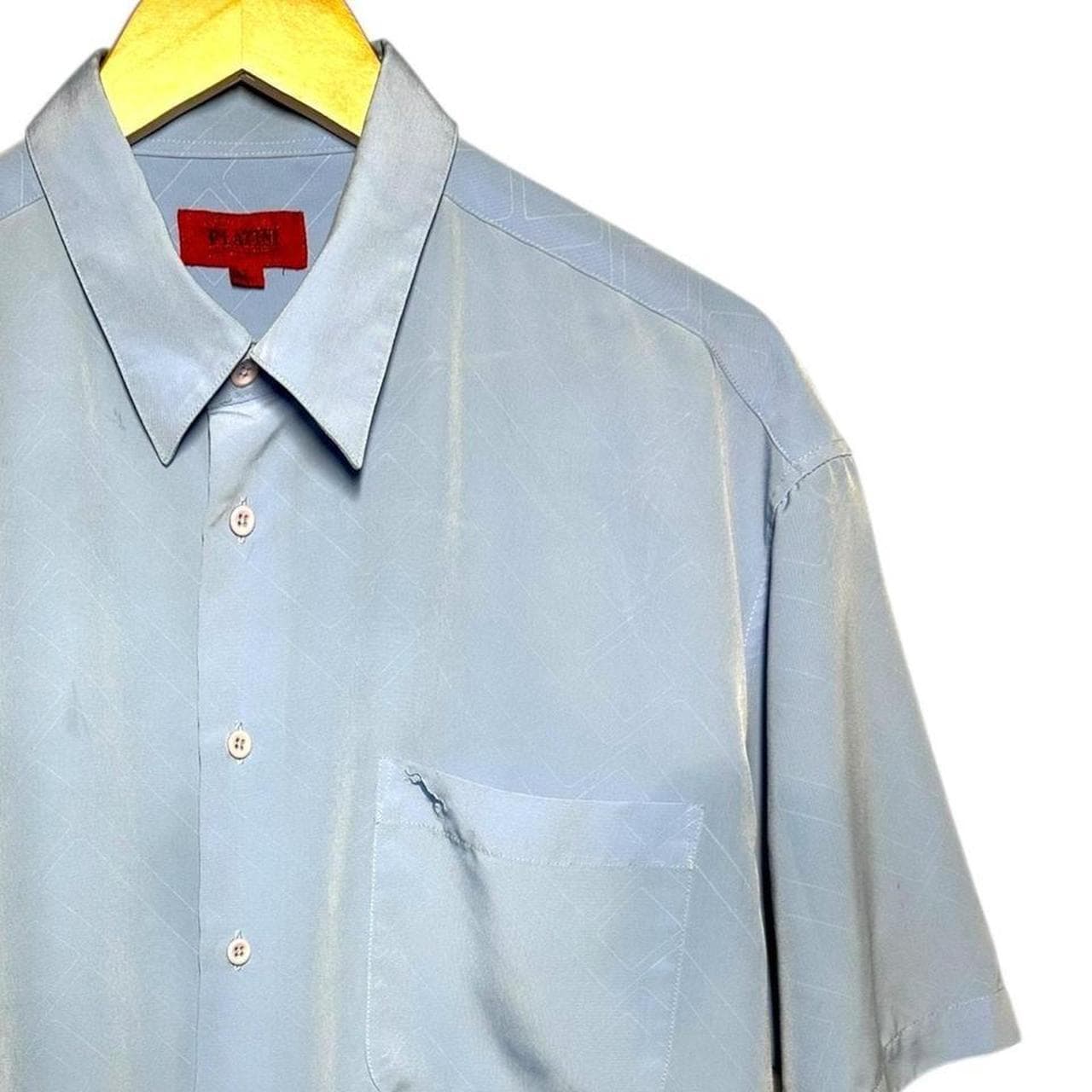 PLATINI Silky Short Sleeve Shirt Light Blue – Size L