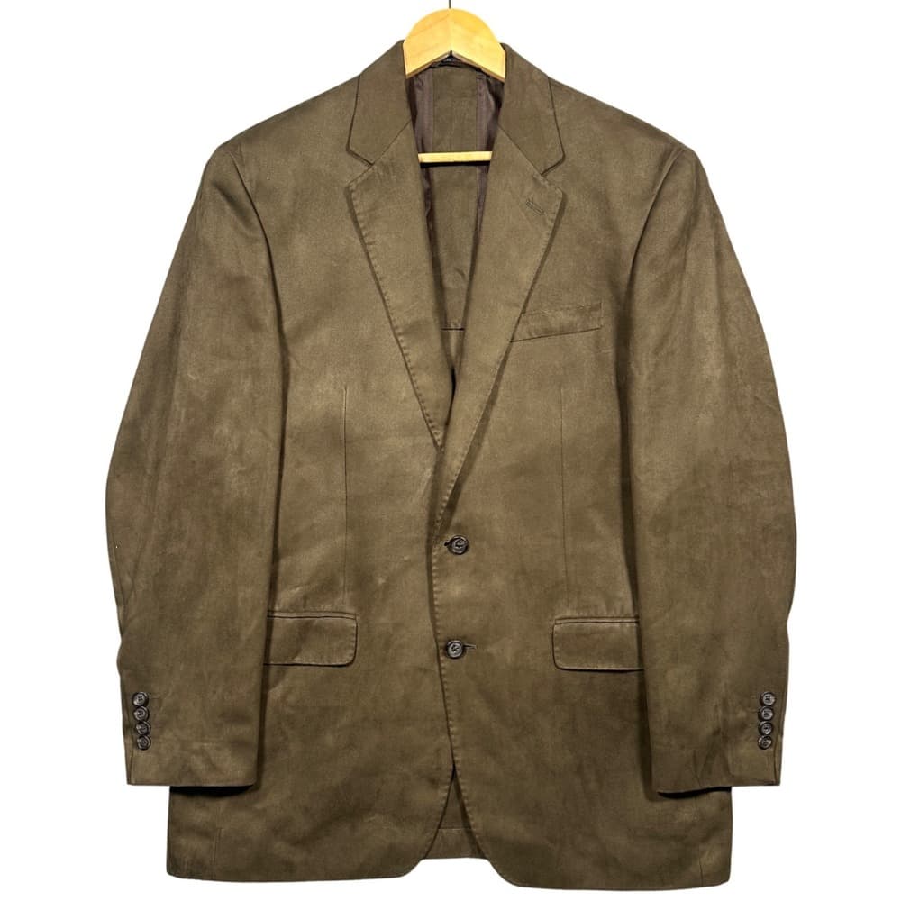 Ralph Lauren Blazer Sport Coat Mens 42L Brown Faux Suede