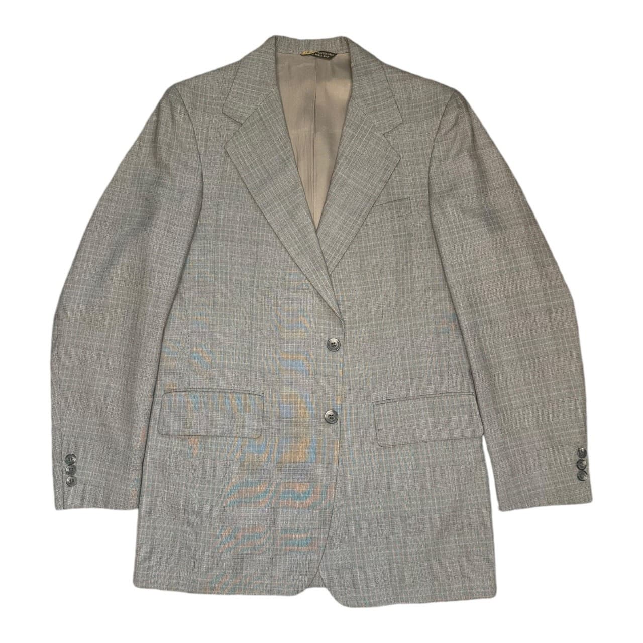 Palm Beach Windowpane Blazer Mens 40R Sport Coat Vintage
