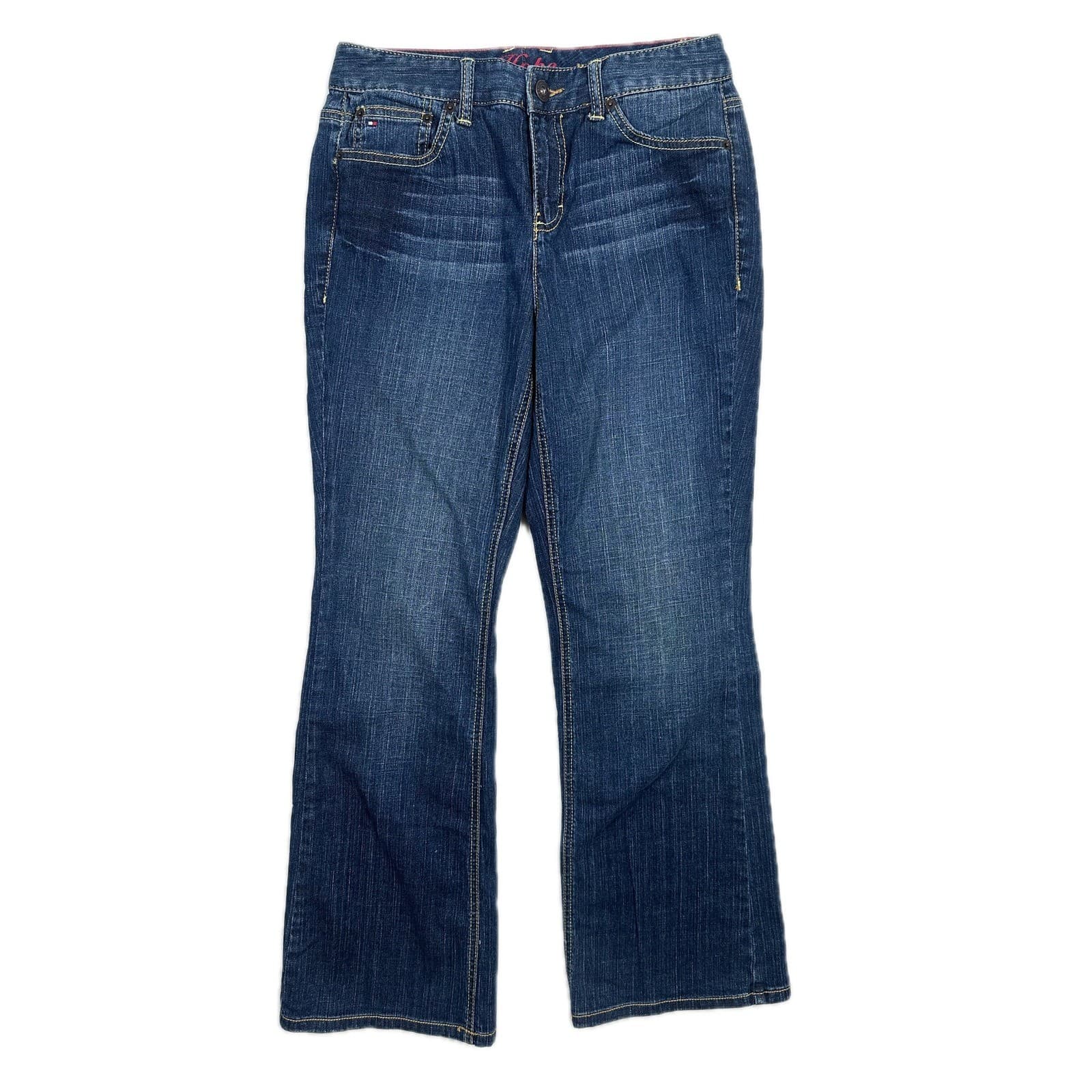 Tommy Hilfiger Women's Blue Wash Denim Jeans Bootcut Style Size 8A