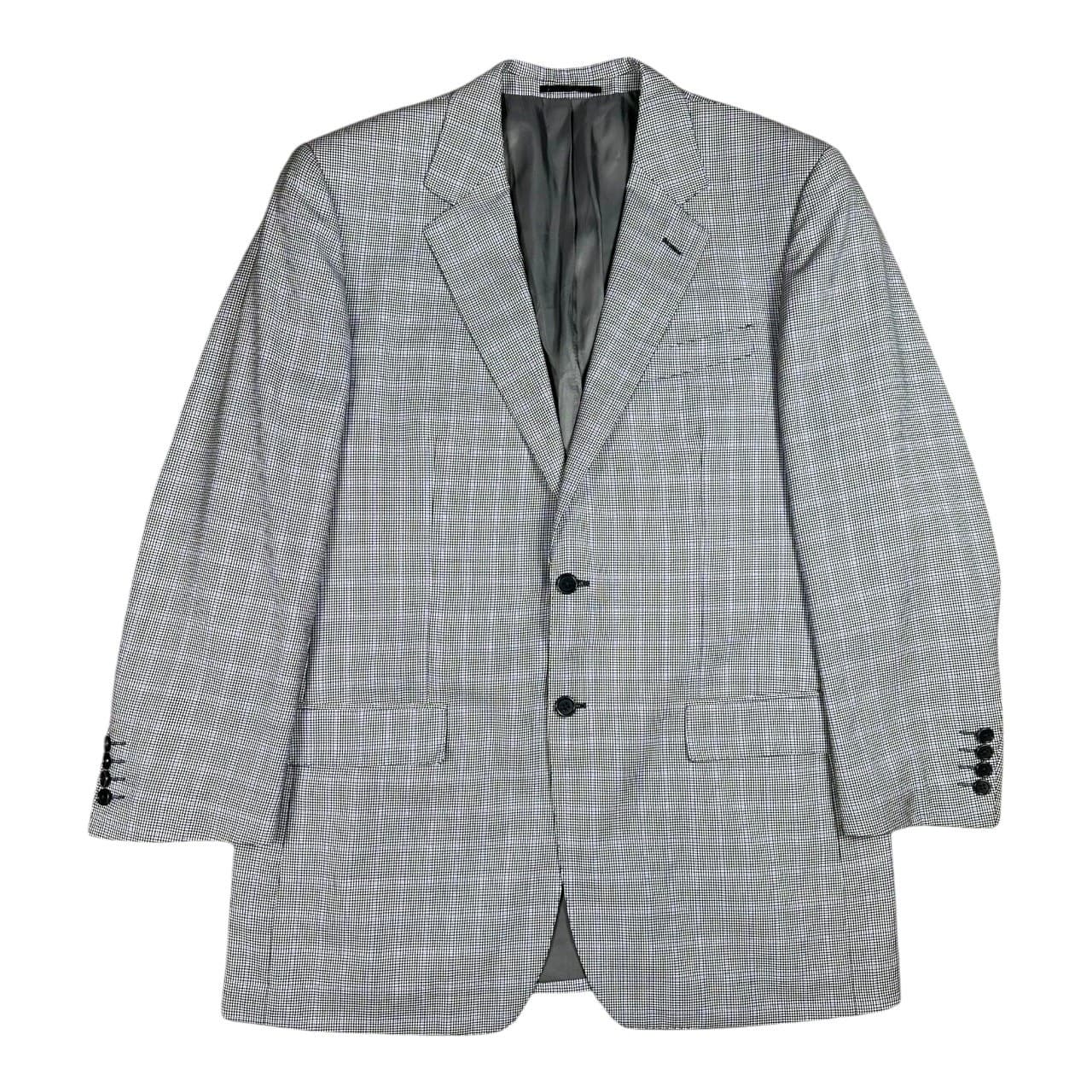 Tom Rogers Jr Blazer Mens 44R Black White Micro Check Suit Jacket