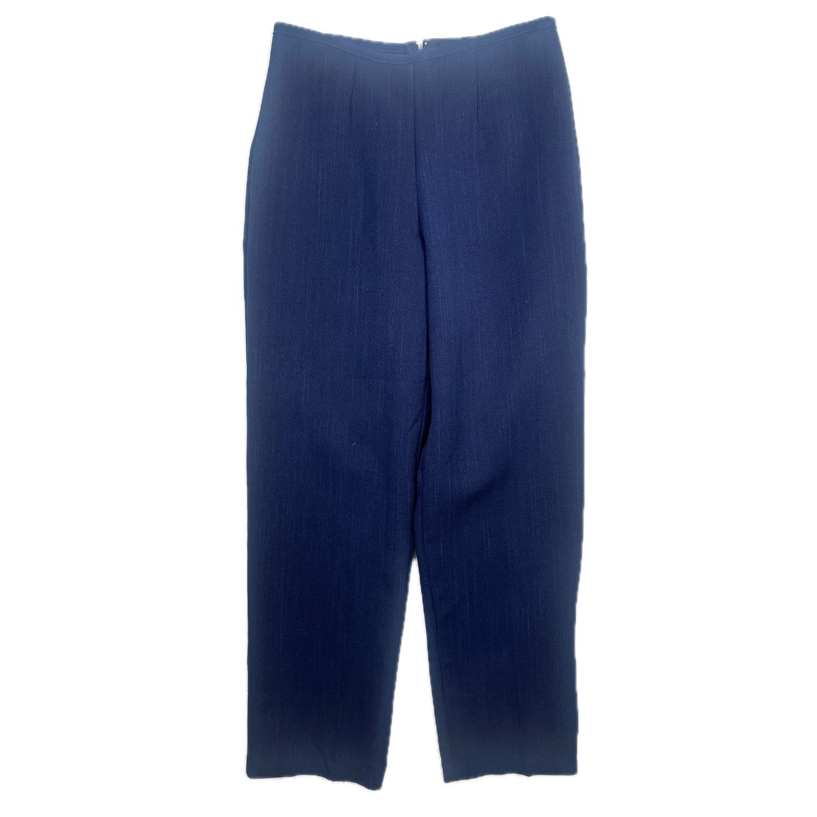 My Michelle Womens Navy Blue Pinstripe Dress Pants Size 9 10