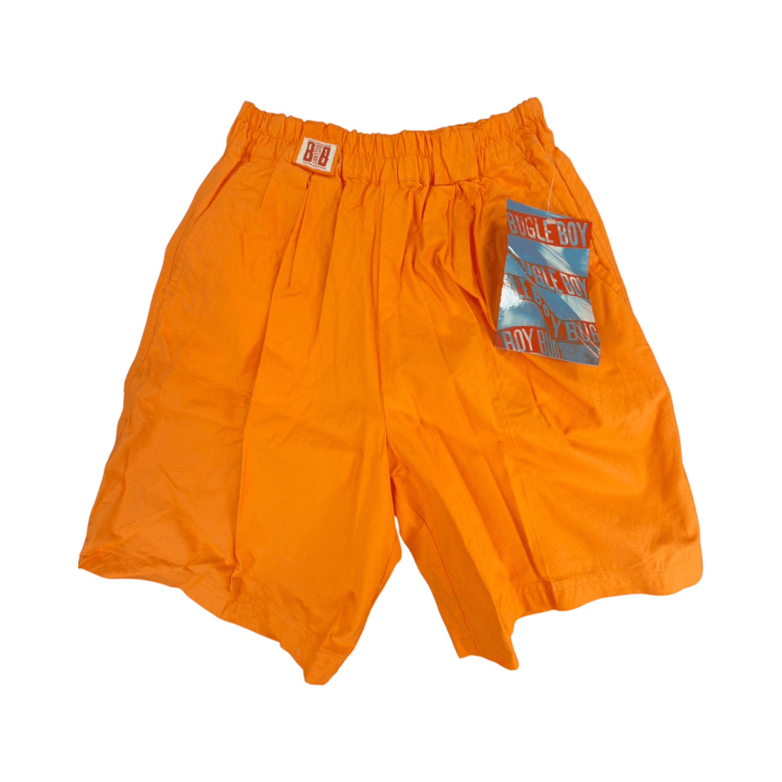 Bugle Boy Shorts Boys Size 9 Neon Orange 100% Cotton Vintage 90s NOS 80701D47