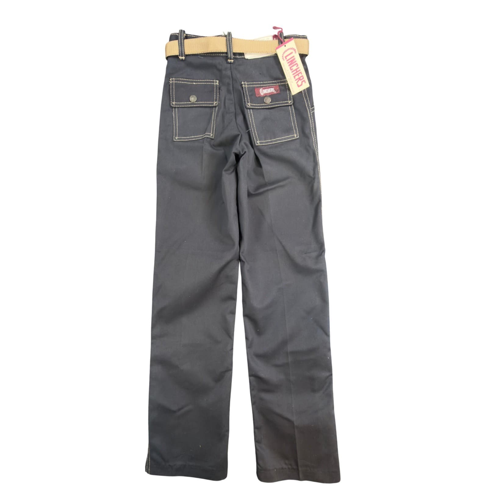 Clinchers Carpenter Pants Girls 10 Navy Blue Cotton Blend Vintage 70s NOS