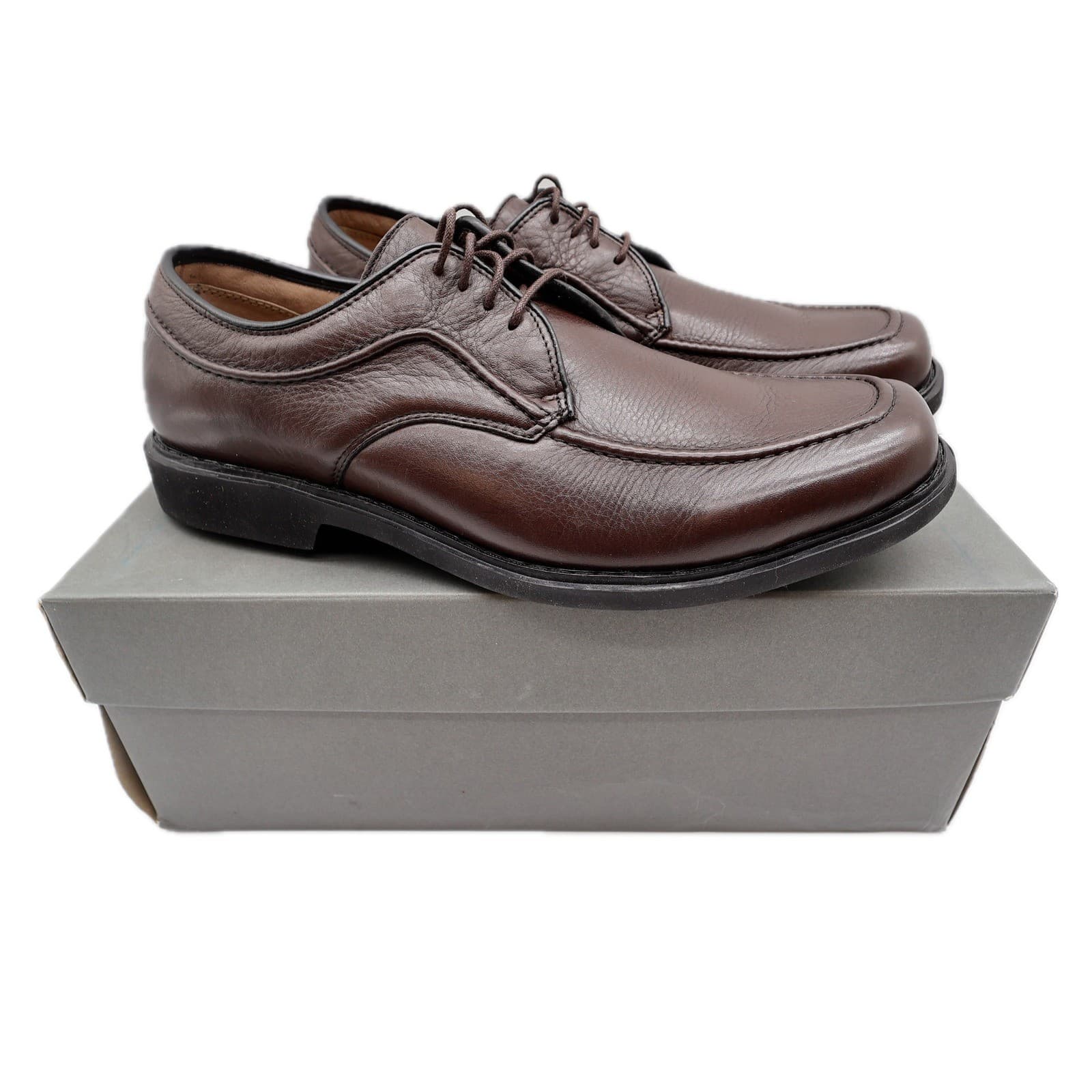 Hush Puppies Tribute Oxford Mens 10.5 Dark Brown Leather 16408 Dress Shoes