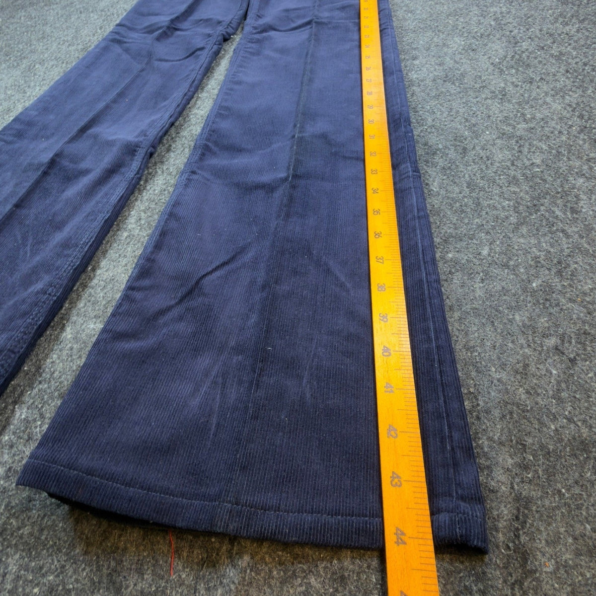 Maverick Vintage 70s Corduroy Pants Juniors 11 Navy Flare Bell Bottom NWT - take2supply