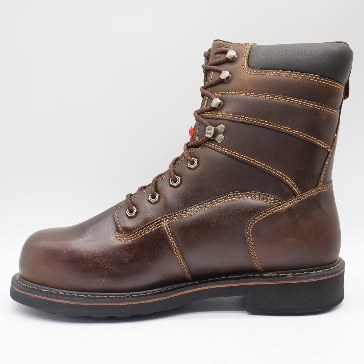 Wolverine Brek 8" Work Boots Mens 12 Brown Leather Steel Toe Waterproof W10082 - take2supply