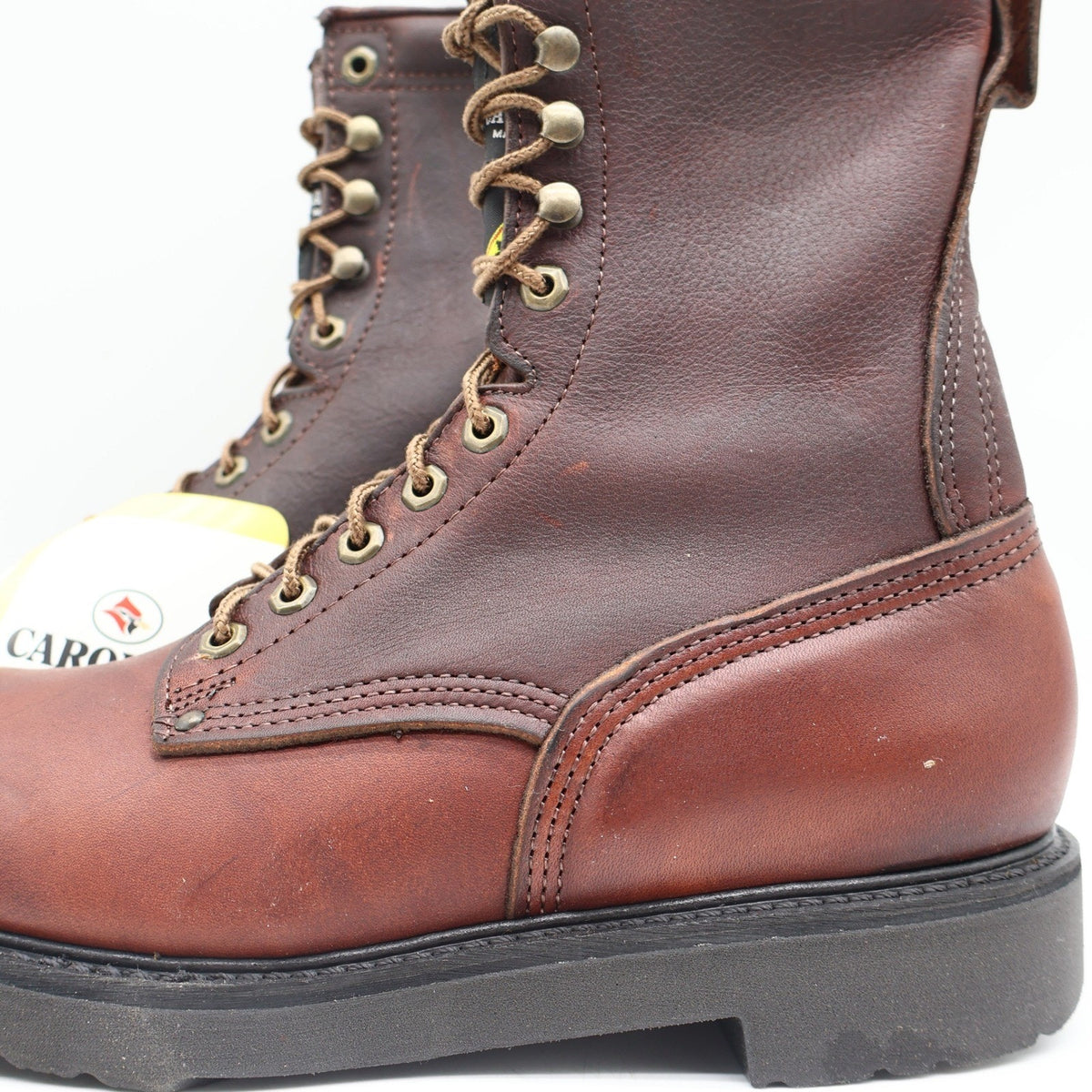 Carolina 8006 Work Boots Mens 10 2E USA Made Briar Pitstop Leather Goodyear Welt