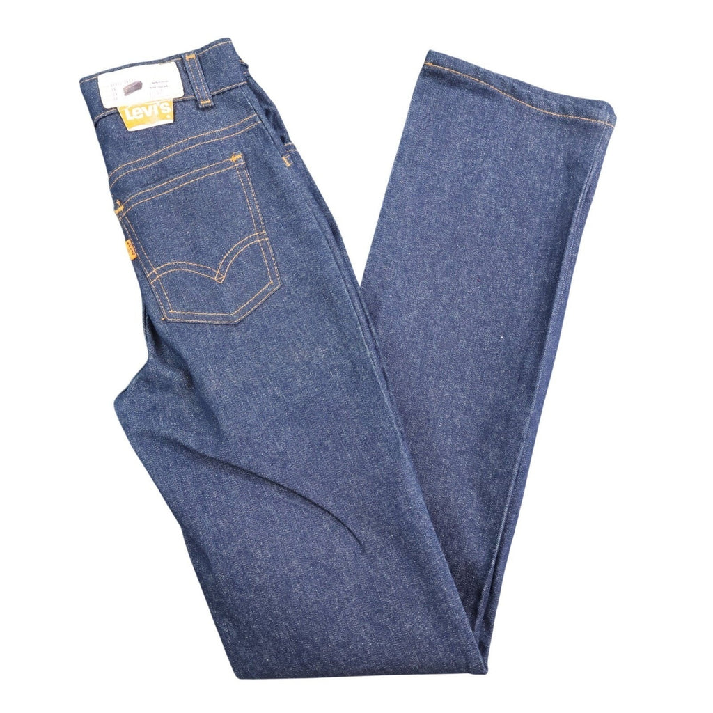 Levi's Vintage 70s Orange Tab Jeans Girls 14 Slim Blue Denim NOS 24x32 - take2supply