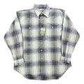 Salmon River Traders Plaid Flannel Shirt Mens XL Grey Wool Blend NWT