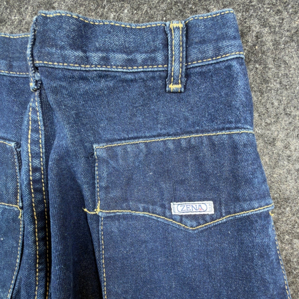 Zena Vintage 90s Jeans Womens 7 Blue Cotton Denim High Rise Tapered Leg NWT USA