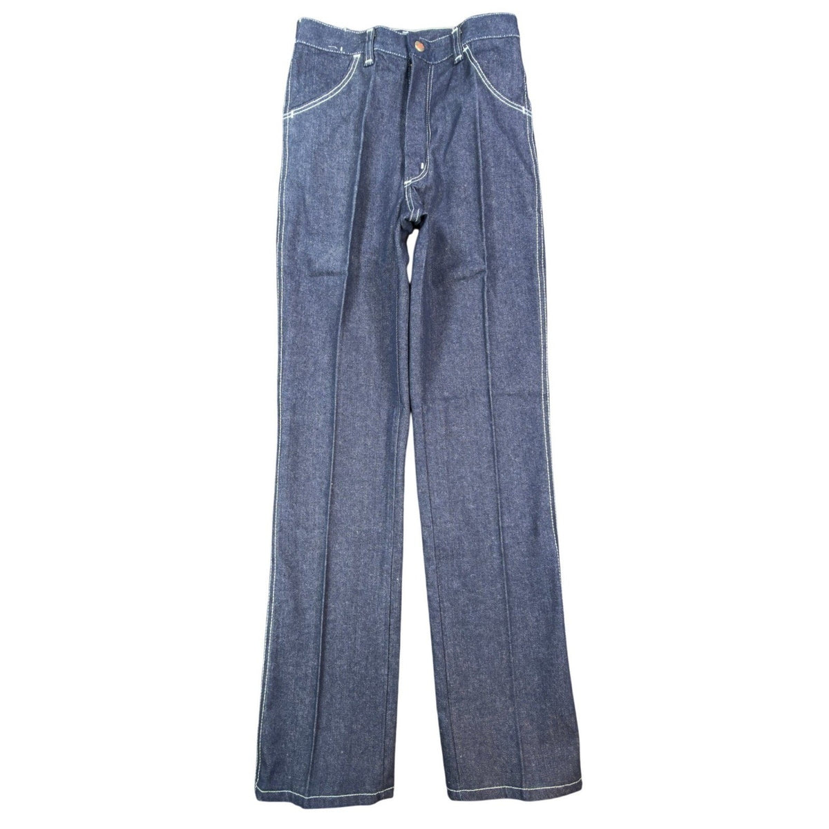 Maverick Vintage 70s Jeans Youth 16 Blue Dark Wash Flare Slim Deadstock