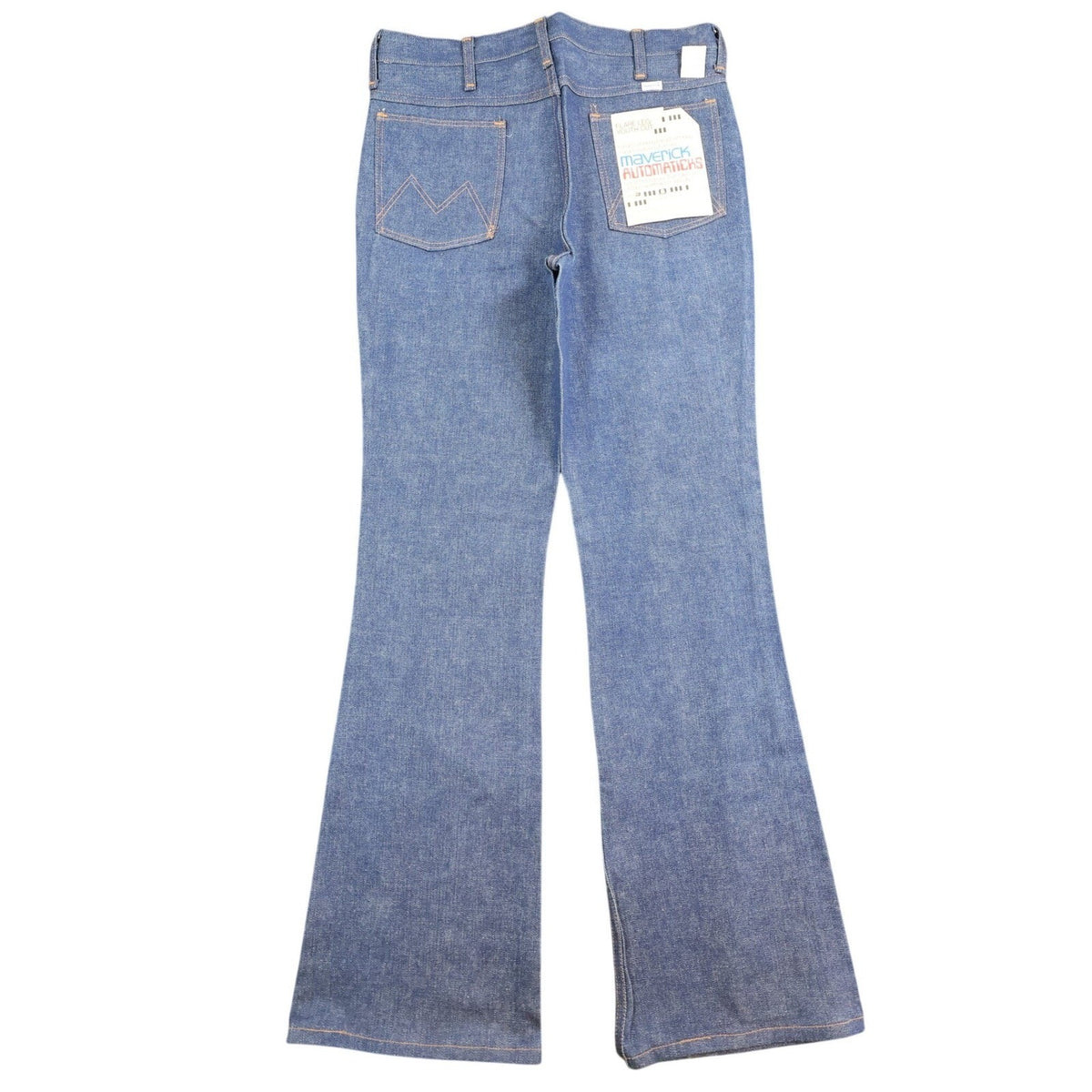 Maverick Vintage 70s Flare Jeans Mens 33x36 Blue Cotton USA Made NOS NWT