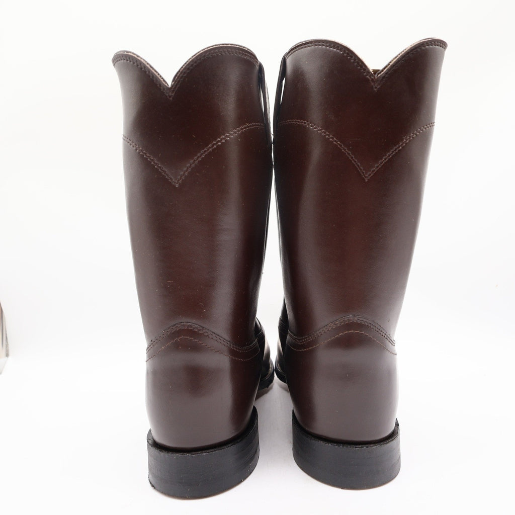 Justin Vintage Cowboy Boots Mens 11 D Brown Leather Deadstock 3132M