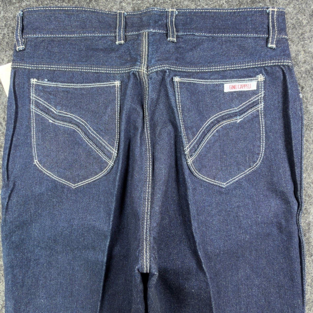 Gino Cappeli Vintage 70s Boot Cut Jeans Mens 34x35 Indigo Cotton Denim NWT - take2supply