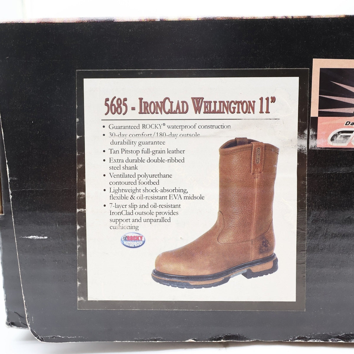 Rocky IronClad 11-Inch Waterproof Tan Leather Wellington Work Boots Men's 11M NWT