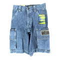 Lee Pipes 90s Cargo Denim Shorts Boys 8R Blue Cotton NWT Vintage Deadstock