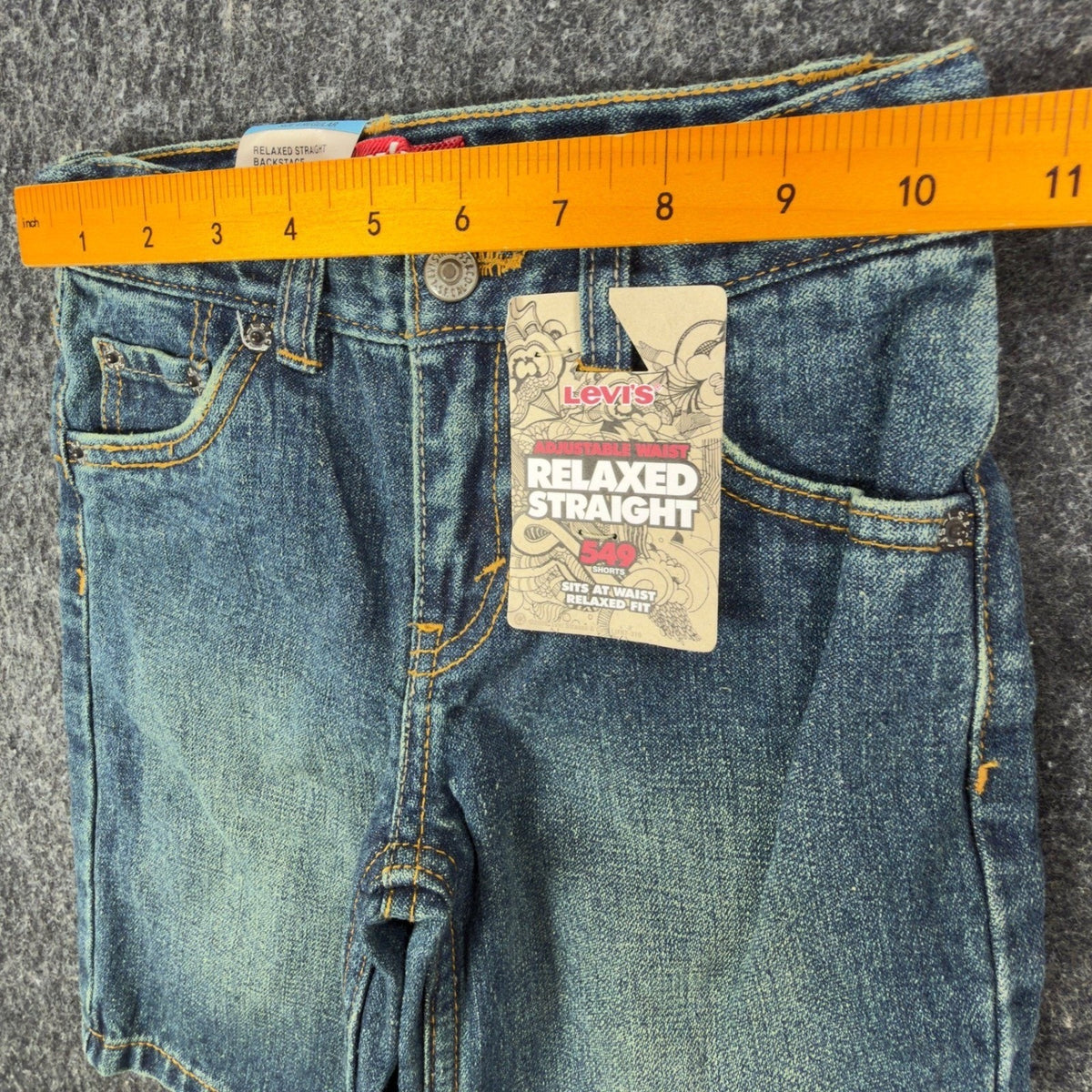 Levi's Y2K 549 Relaxed Straight Shorts Boys 4 Blue Ramie Cotton NWT