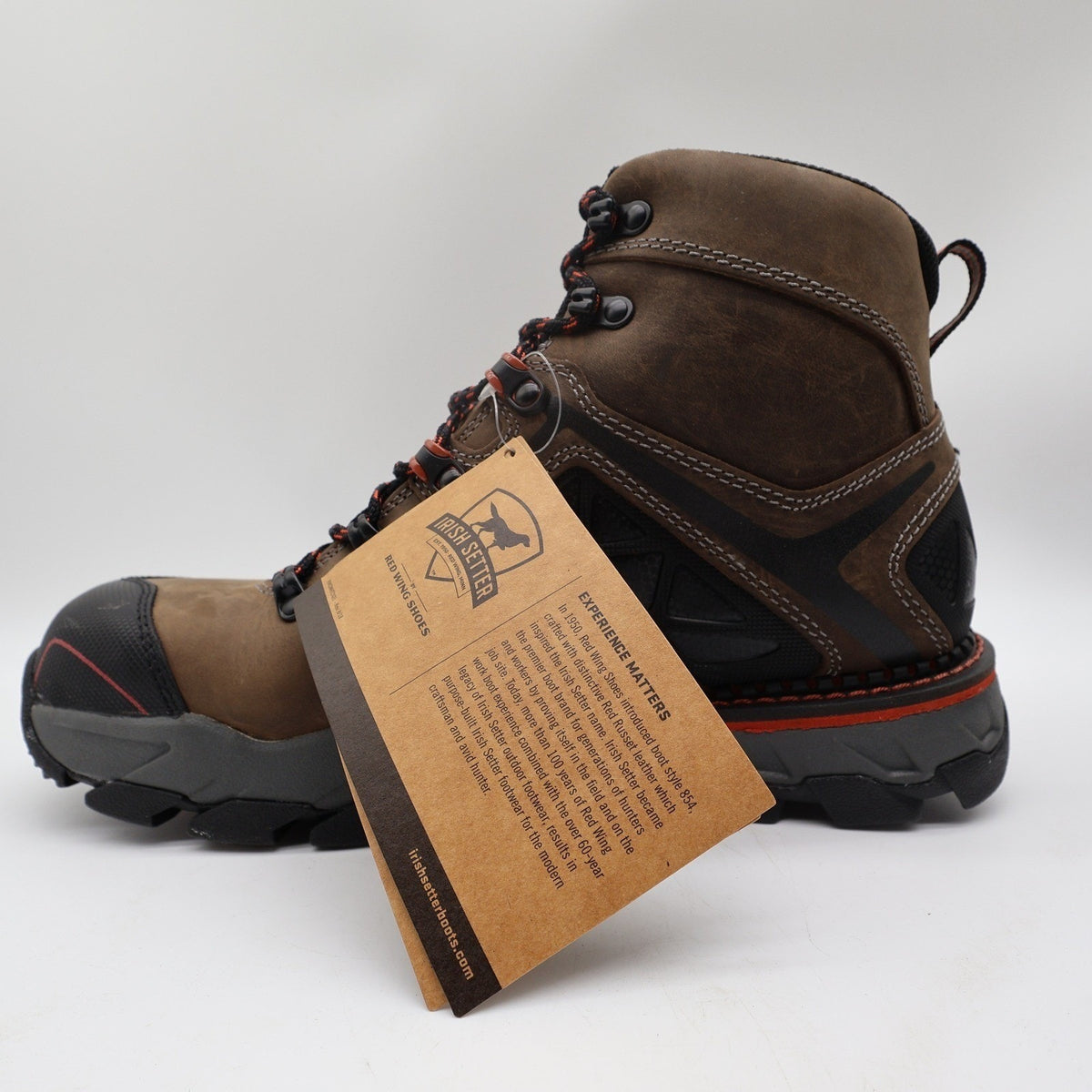 Irish Setter Boots Mens 10 D Crosby Leather Waterproof Safety Toe 83628 NIB