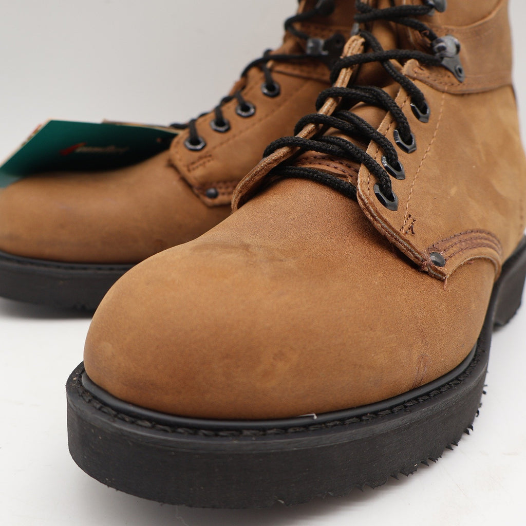 Carolina Work Boots Mens 9 D Vintage 90s Brown Leather 4Comfort Made in USA 839