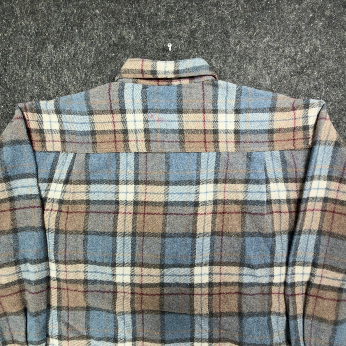 Salmon River Vintage 90s Plaid Shirt Jacket Mens XL Blue Wool Blend NWT C466