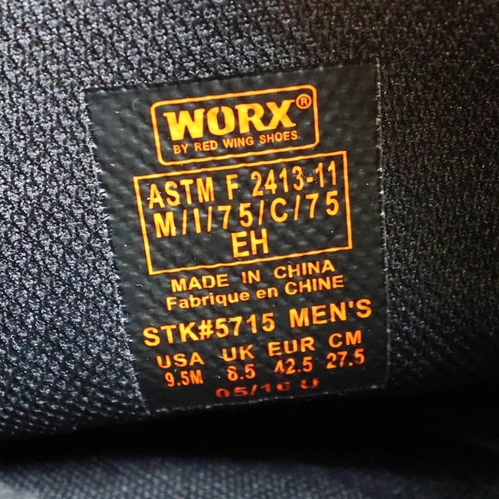 Worx by Red Wing 5715 Steel Toe Work Boots Mens 9.5 Brown Leather New No Box - take2supply