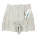 On The Verge Vintage Pleated Shorts Womens 14 Beige Cotton Blend NWT USA Made - take2supply