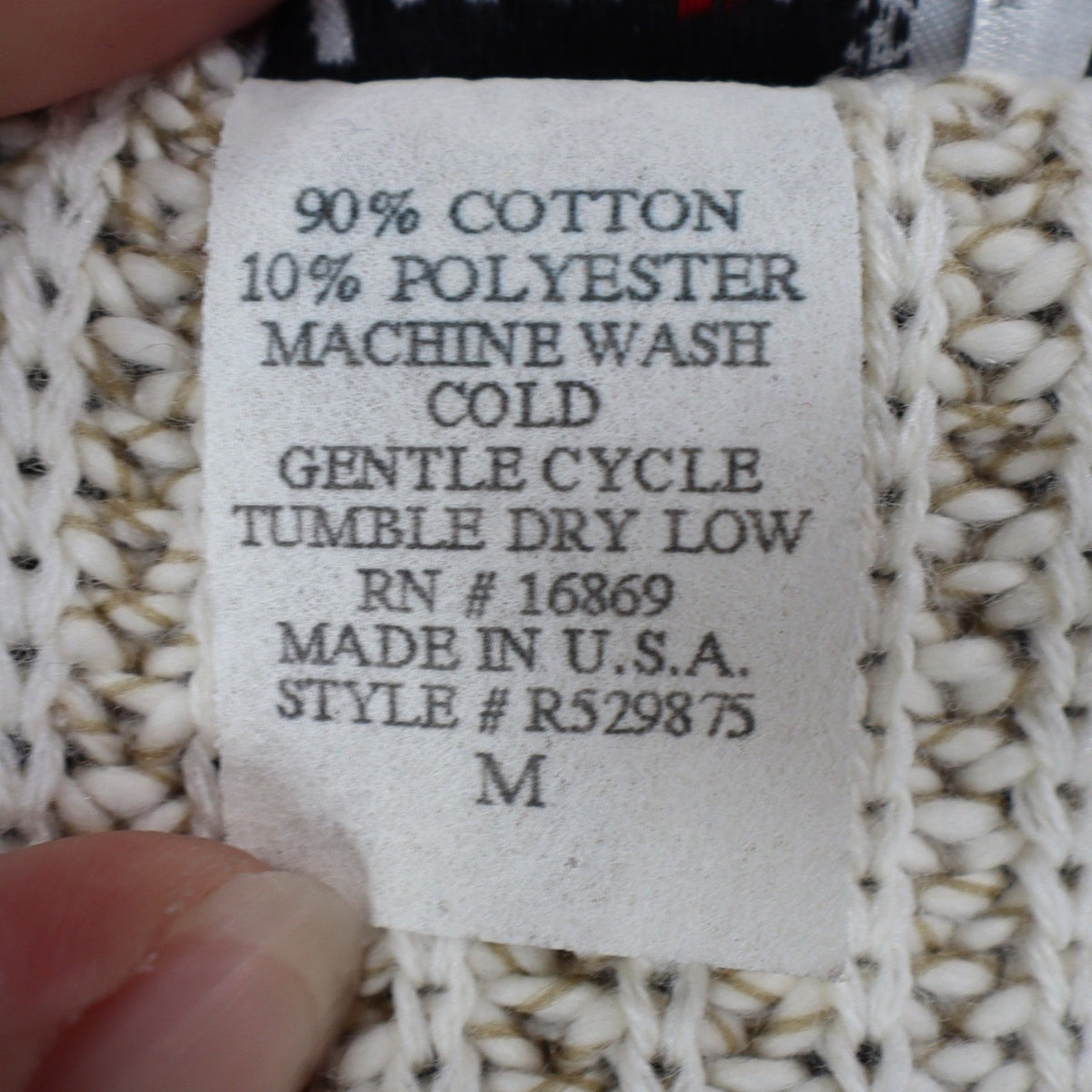 Lucia Sweater Vest Womens Medium Vintage 90s Beige Cotton Knit Button Front USA