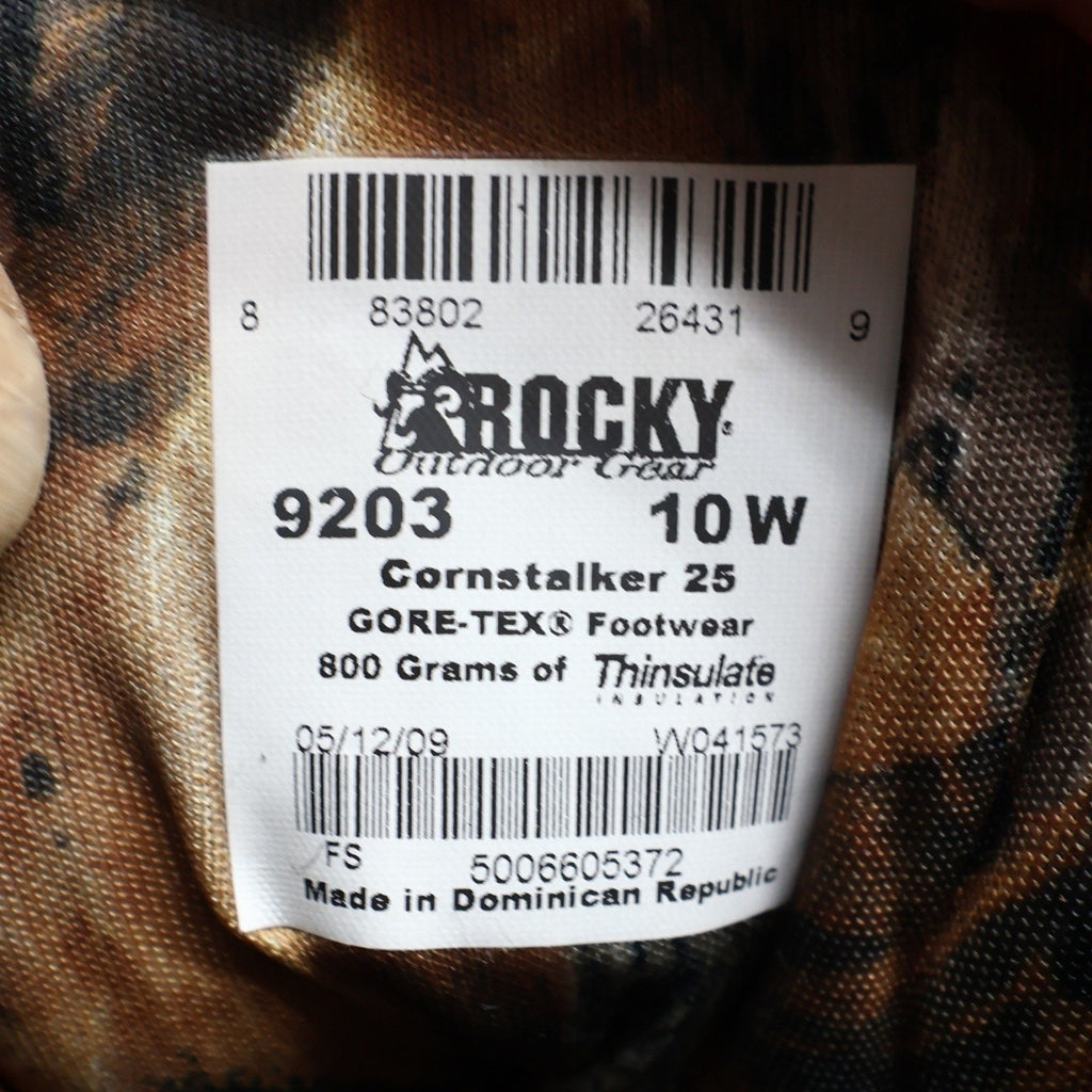 Rocky 9203 CornStalker 25 Hunting Boots Mens 10W Camo Gore-Tex 800g NWT