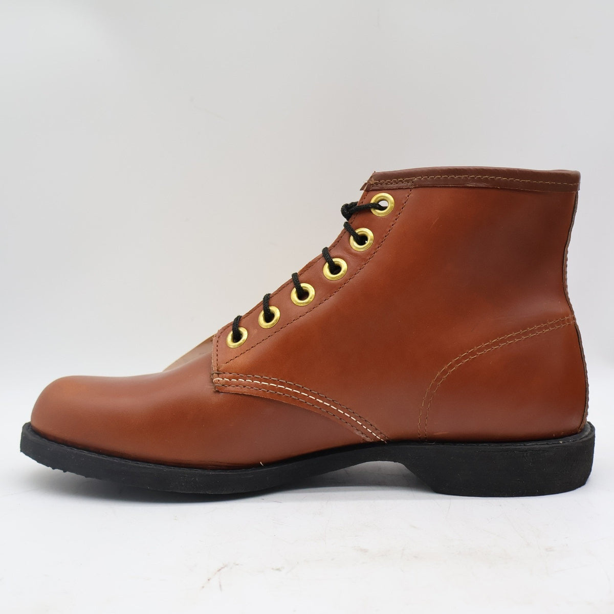 Cedar Crest Work Boots Mens 11 Vintage Deadstock Brown Leather Flex-Weld USA