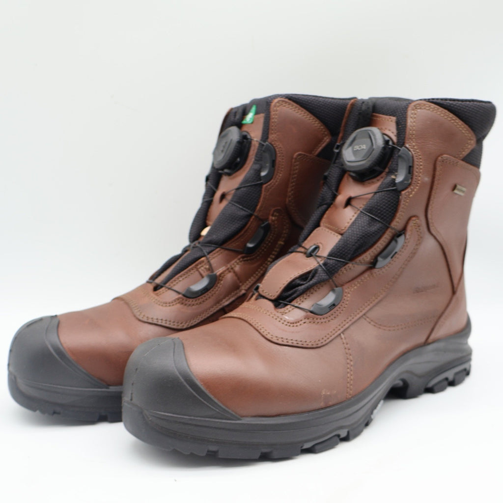 Grisport BOA Constructor Work Boots Mens 12 Brown Leather Waterproof Vibram NEW