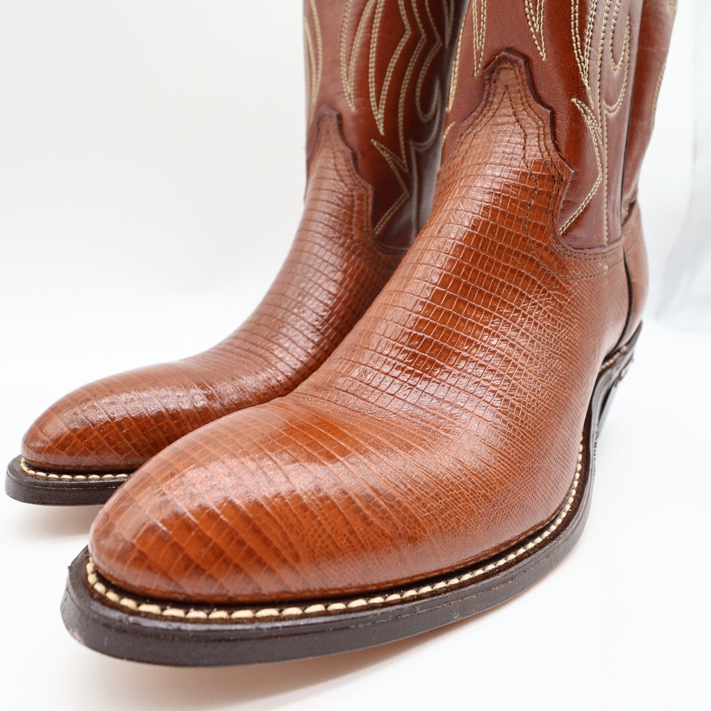 Laredo Vintage 900 Western Boots Women 10 B Brown Lizard Print NWT Deadstock - take2supply