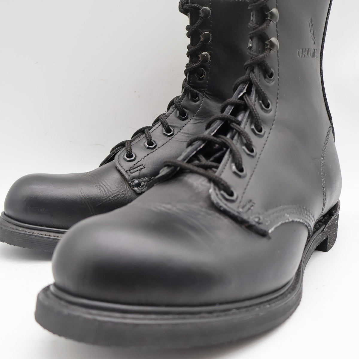 Carolina 849 Work Boots Mens 10.5 D Vintage Made in USA Black Leather Deadstock