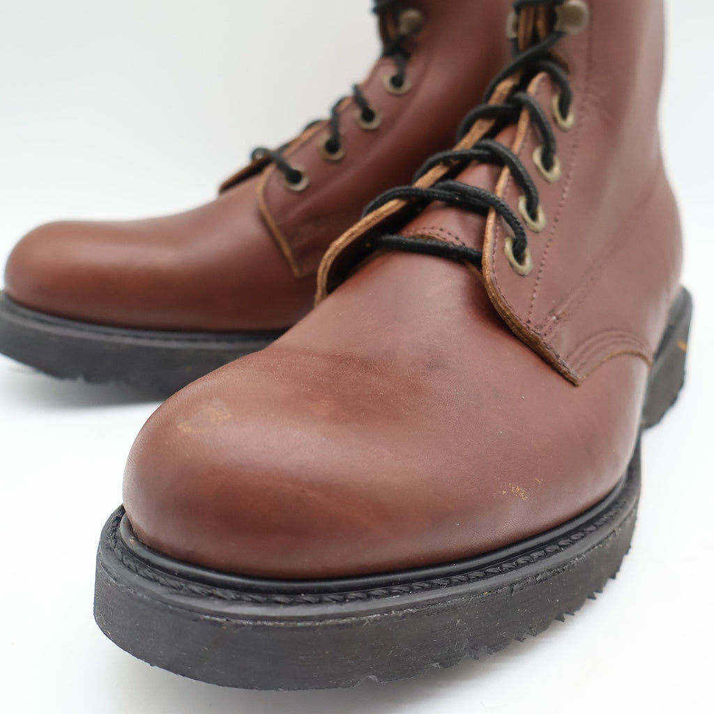 Carolina Work Boots Mens 11 D Vintage Brown Leather Made in USA Stock 895 Y2K