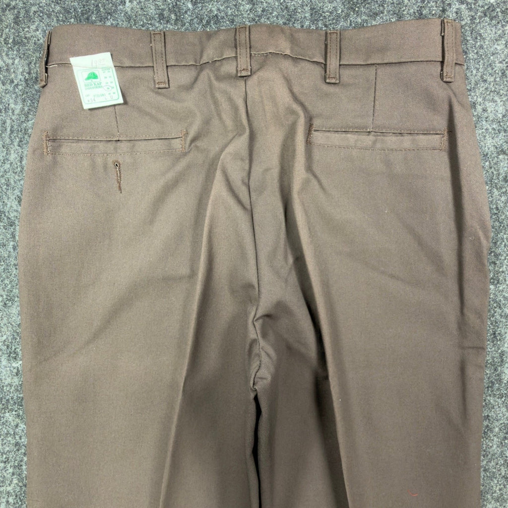 Red Kap 90s Vintage Work Pants Mens 34 Brown Twill Deadstock NWT