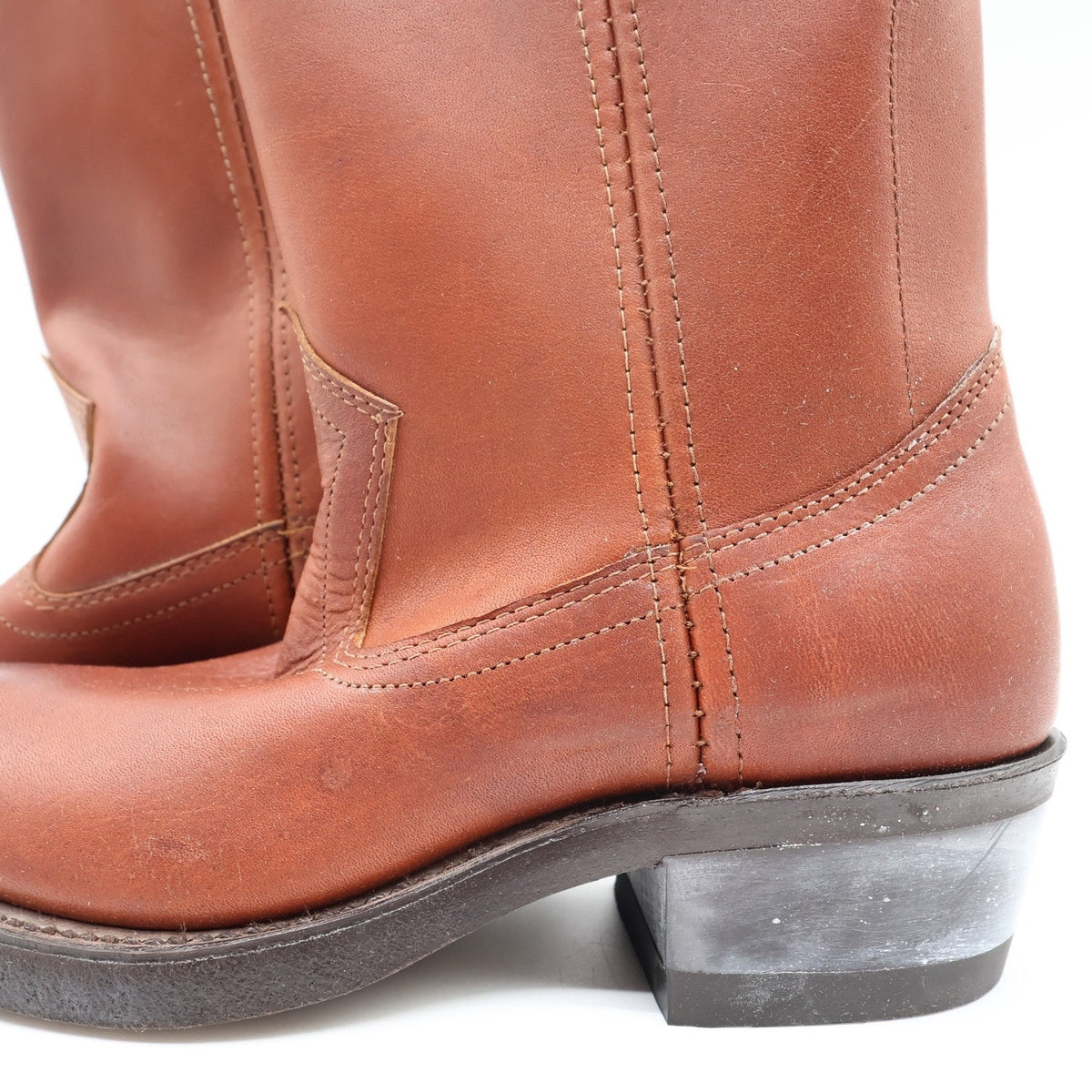 Double H Vintage 70s Western Boots Mens 6.5D Brown Leather New 2548 - take2supply
