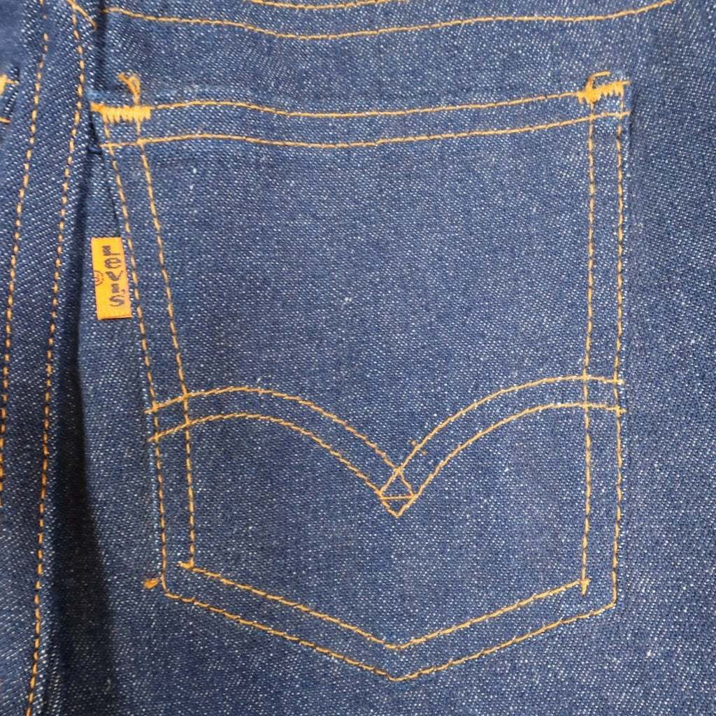 Levi's Vintage 70s Orange Tab Jeans Girls 14 Slim Blue Denim NOS 24x32 - take2supply