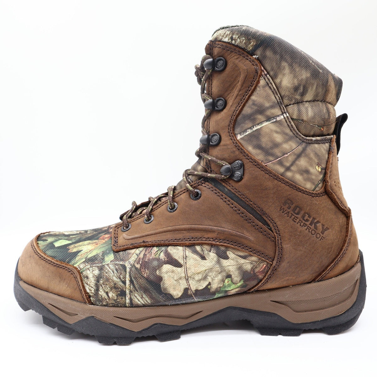 Rocky Retraction Hunting Boots Mens 11M Brown Camo Leather Waterproof New