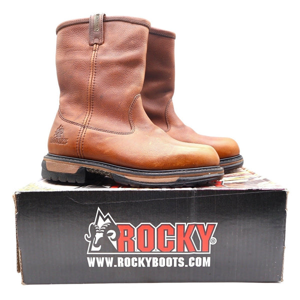 Rocky IronClad 11-Inch Waterproof Tan Leather Wellington Work Boots Men's 11M NWT