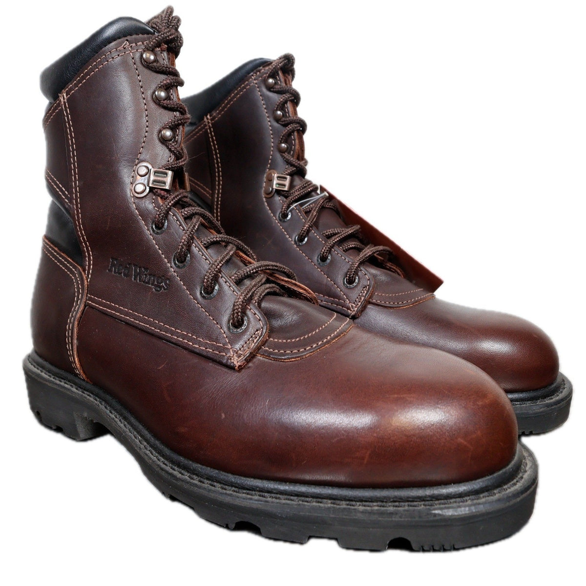 Red Wing 978 Oil Tanned Brown Leather Vibram Logger Work Boots Men's 9.5D USA NWT