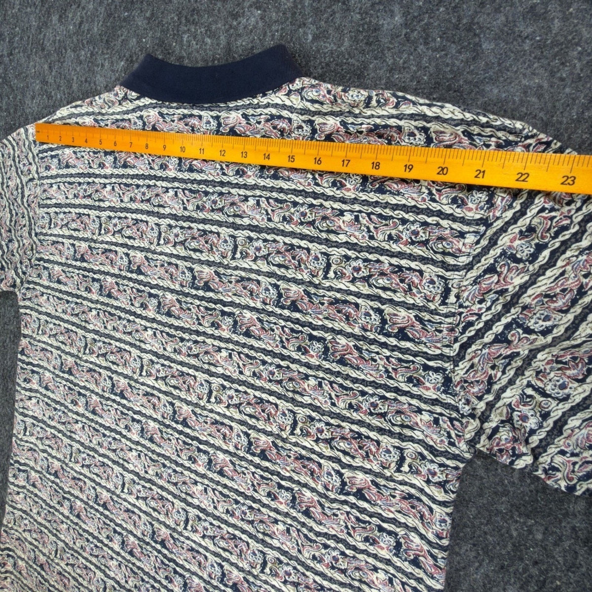 WinnerMate Polo Shirt Mens Medium Vintage 90s Paisley Abstract Print Cotton NWT