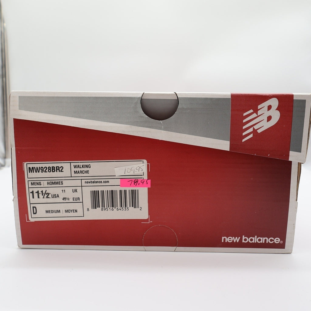New Balance 928v2 Mens 11.5 Brown Leather Walking Shoes MW928BR2 Rollbar NEW