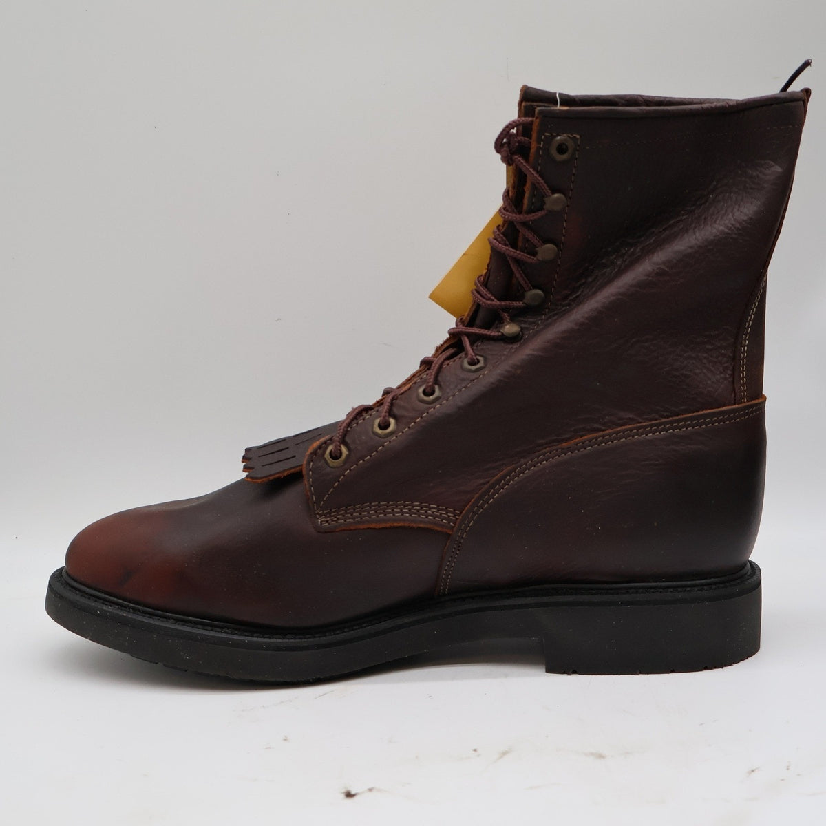 Justin 761 Double Comfort Kiltie Work Boots Men's 13 EE Brown USA Made Deadstock