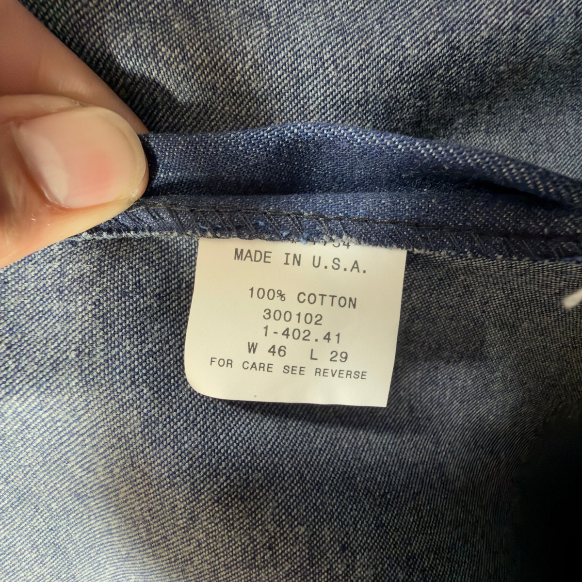 KEY Vintage 90s Dungaree Jeans Mens 46x29 USA Made Blue Denim NWT 1-402-41