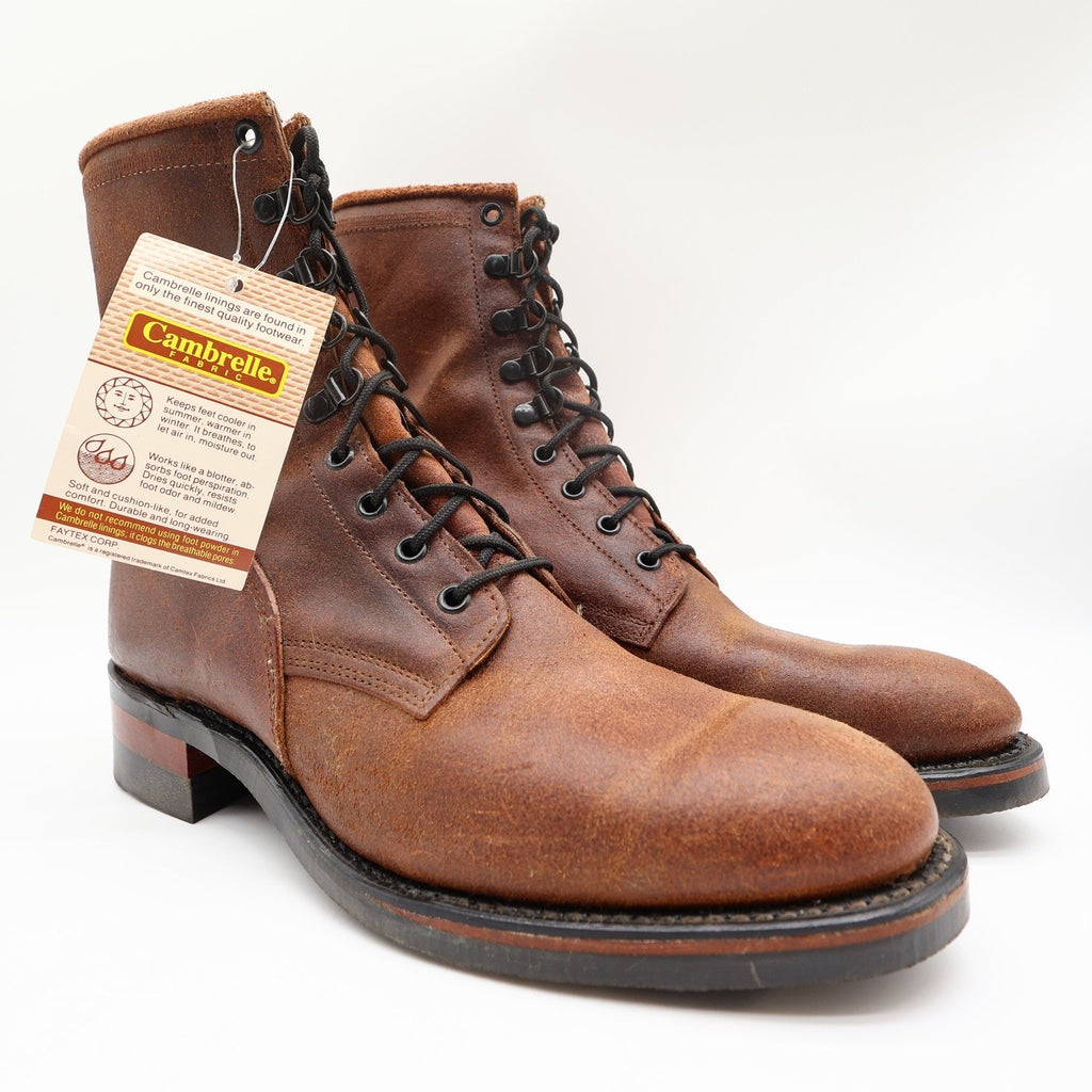 Wrangler Vintage 90s Lace Roper Boots Mens 10.5 Brown Leather NWT - take2supply