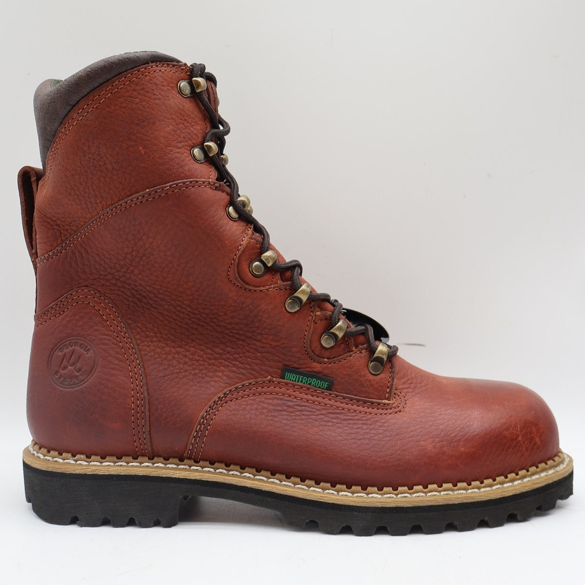 Georgia Boot Renegade Work Boots Mens 10.5 M G8388 Brown Leather Steel Toe WP