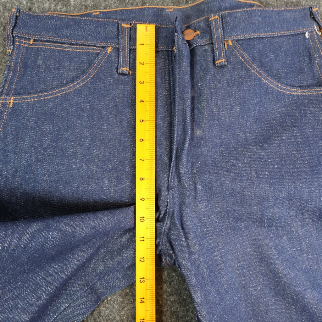 Maverick Vintage 70s Flare Jeans Mens 33x34 Blue Cotton Made in USA NOS