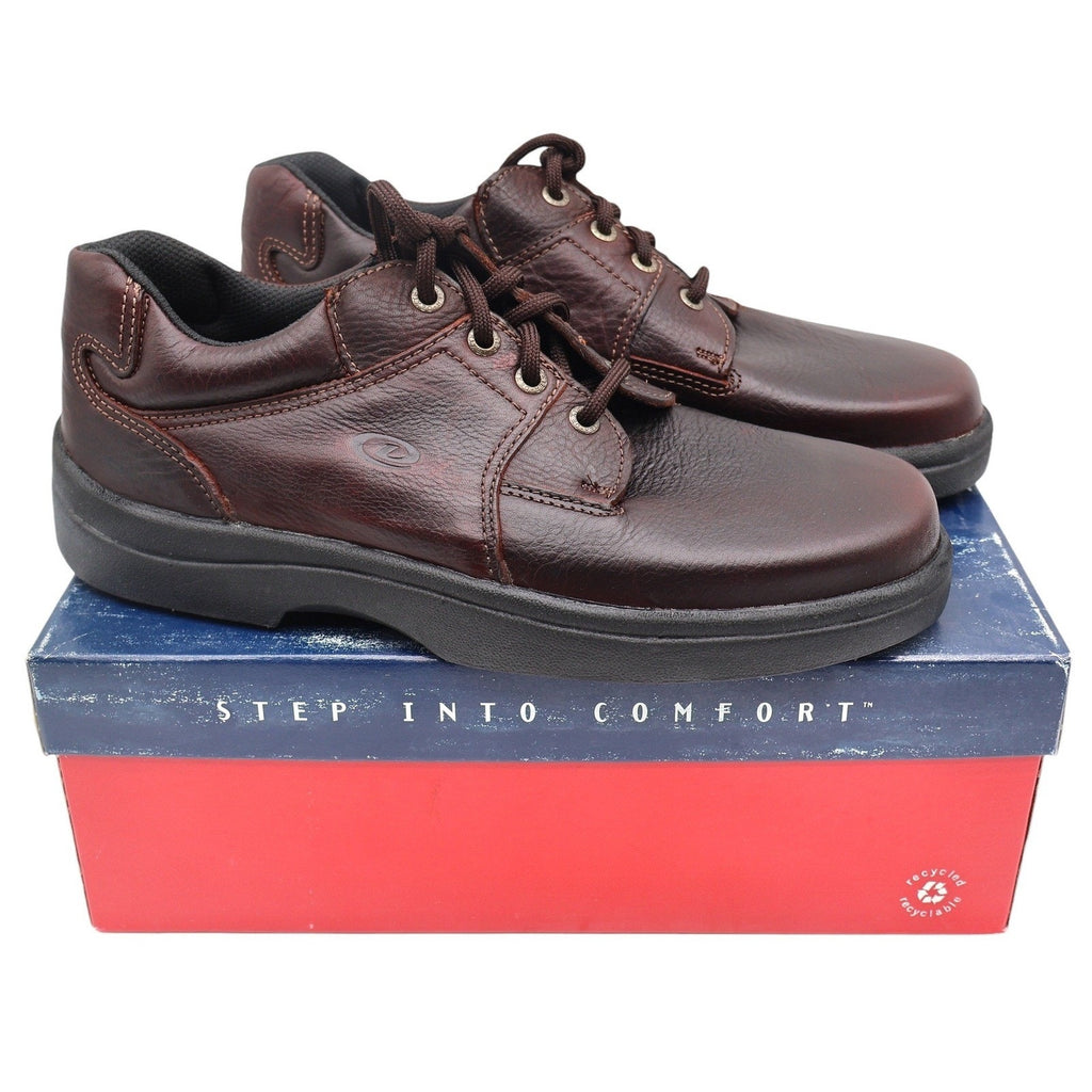 Vintage 90s Dexter Aspen C260-2 Walnut Tumbled Leather Oxfords Men's 10.5M USA Deadstock