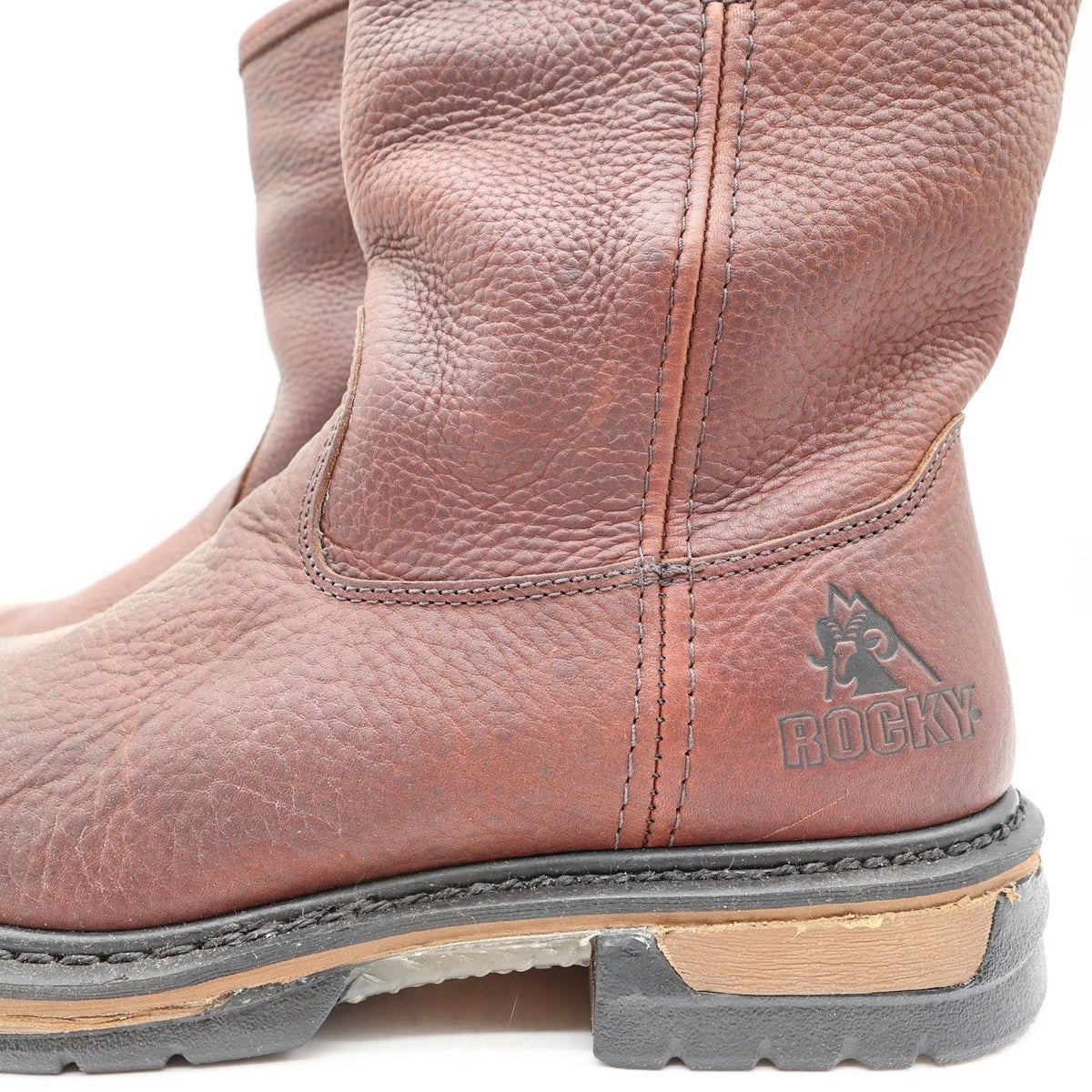 Rocky IronClad 5685 10-Inch Waterproof Pull-On Work Boots Men's 11W Brown NWT