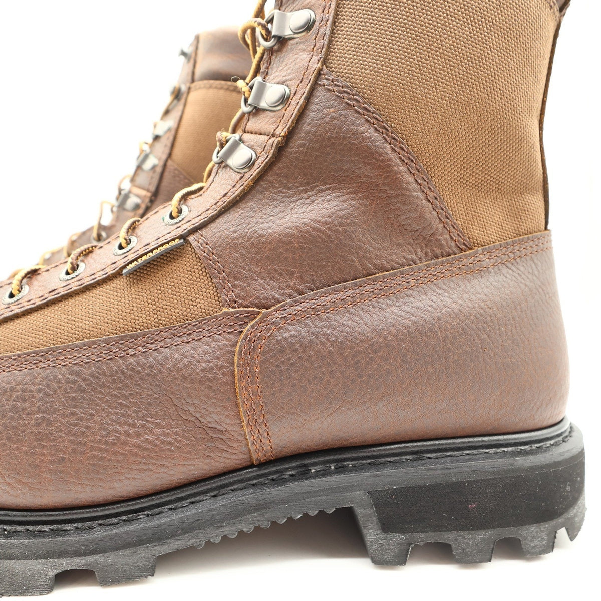 Carhartt Work Boots Mens 12 M Brown Leather Waterproof 8" Logger CML8150 NIB